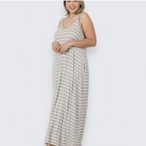 Nautical Striped Comfy Plus Size dresses